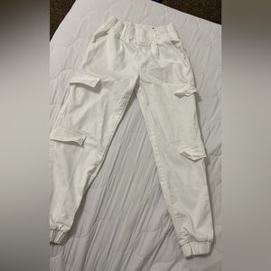 White Cargo Pants for girls
